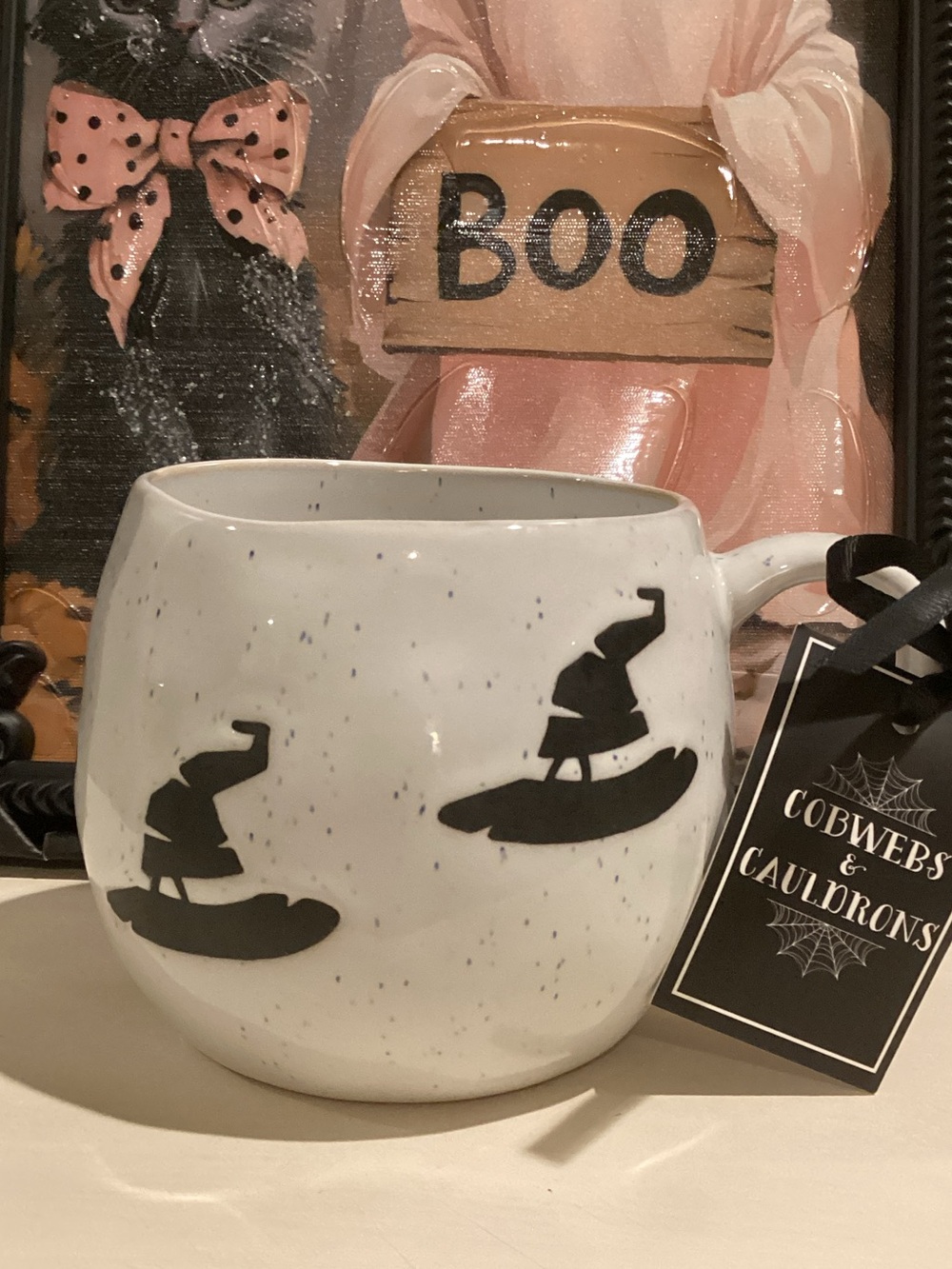 New Cobwebs & Cauldrons Witch Hat Halloween Mug